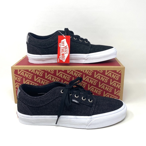 VANS Shoes Men's Size VN0A38CGRY8 Sneakers Chukka Low Denim Black Pewter White - Picture 2 of 8